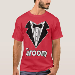 Camiseta Camisas del partido de la boda mejor hombre Tuedo 