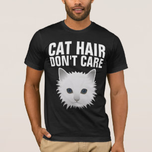 CAMISETA CAMISAS DIVERTIDAS DE PELO DE GATO NO ME IMPORTA