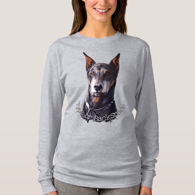Camiseta Camisas Doberman Pinscher Personalizadas Camisas d (Anverso)