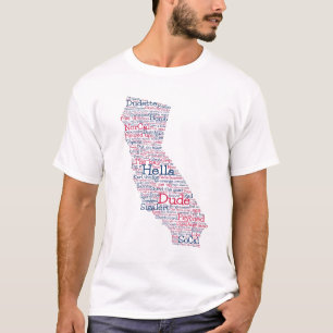 Camiseta Camisas en el mapa de arte de palabras en jerga de