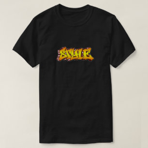 Camiseta Camisas en estilo negro y amarillo (graffiti)
