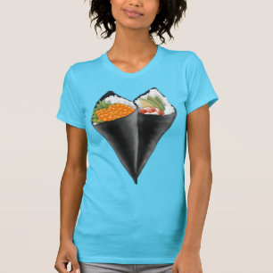 Camiseta Camisas en forma de mano de sushi ilustradas
