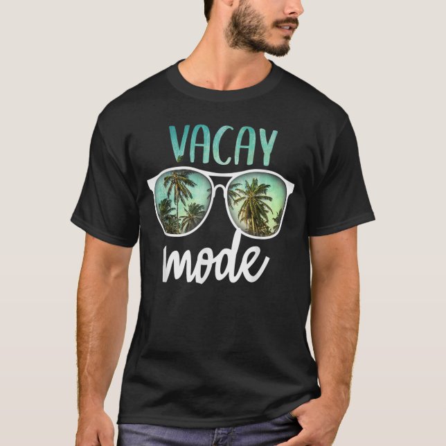 Camiseta Camisas en modo de vacaciones, vidrio solar de via (Anverso)