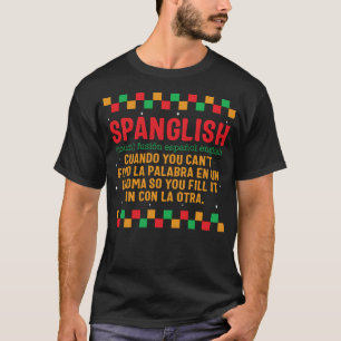 Camiseta Camisas españolas, español, inglés