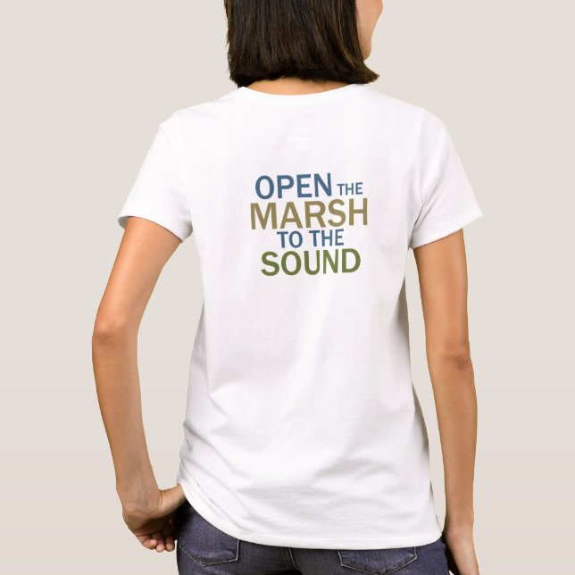 Camiseta Camisas estuarias de Edmonds Marsh para mujeres 1  (Reverso)