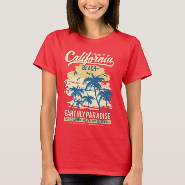 Camiseta Camisas femeninas de California Beach (Anverso)