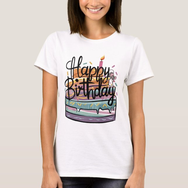 Camiseta Camisas femeninas de cumpleaños (Anverso)