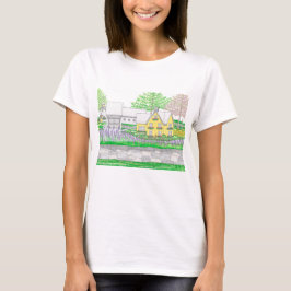 Camiseta Camisas femeninas de la casa de campo amarilla