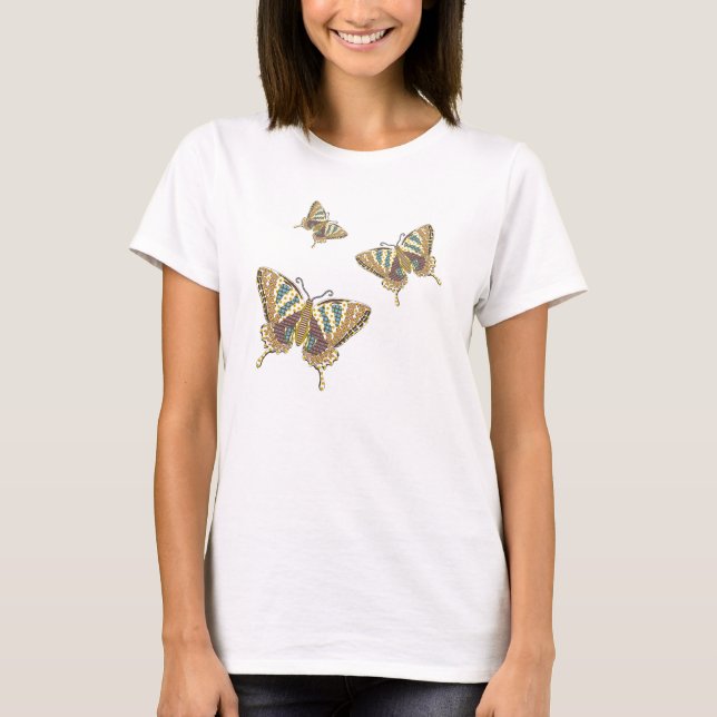 Camiseta Camisas femeninas de la cola Swallowtail de Azteca (Anverso)