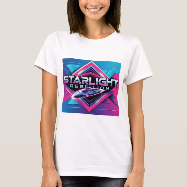 Camiseta Camisas femeninas de la Rebelión Starlight Retro P (Anverso)