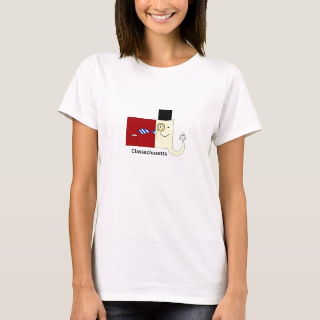 Camiseta Camisas femeninas de Massachusetts (Anverso)
