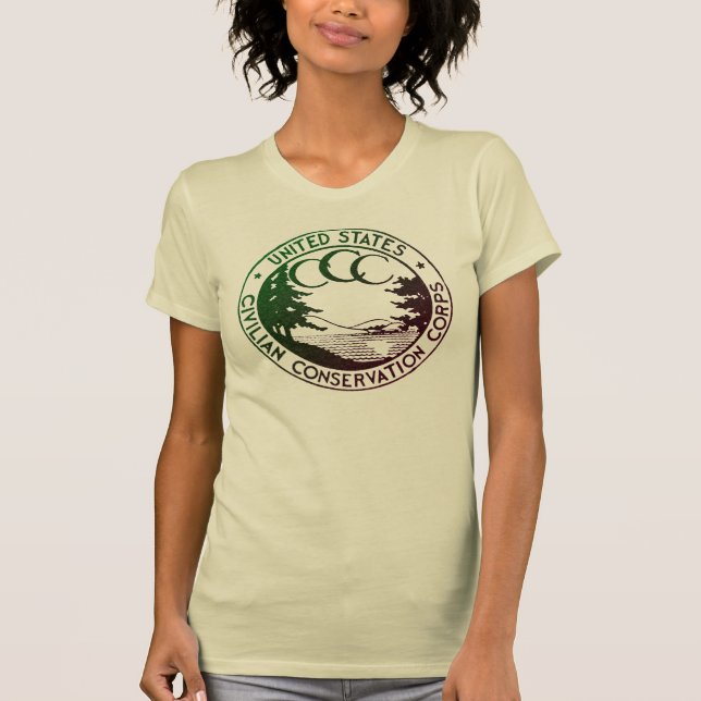 Camiseta Camisas femeninas del Cuerpo Civil de Conservación (Anverso)