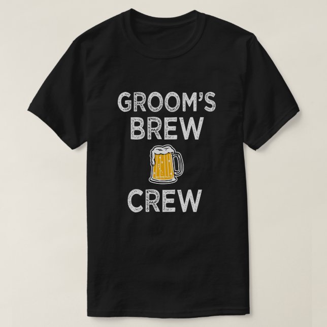 Camiseta Camisas Fiestas Groomsman de la tripulación de Bre (Diseño del anverso)