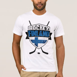 Camiseta Camisas finlandesas de hockey sobre hielo con impr