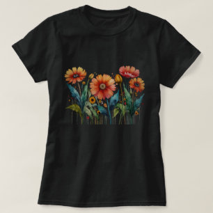 Camiseta Camisas Florales De Moda, Diseño Para Las Mujeres