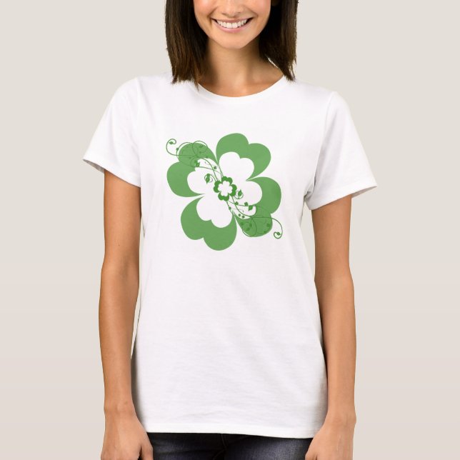 Camiseta Camisas florales Shamrock (Anverso)