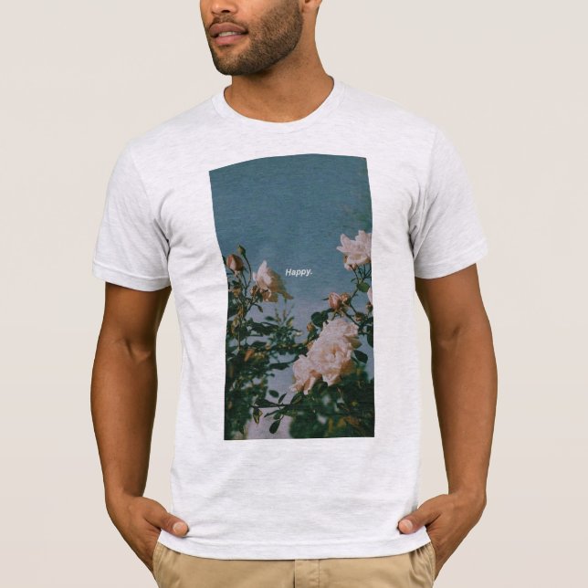 Camiseta Camisas: Flores felices (Anverso)