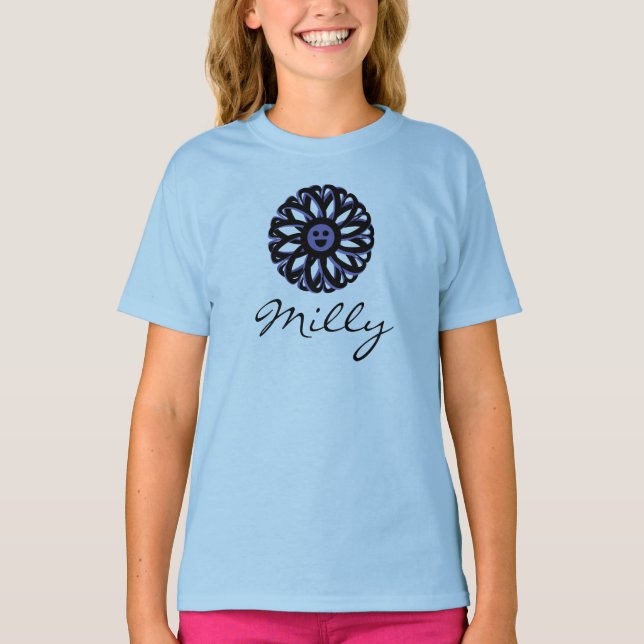 Camiseta Camisas floridas Milly Sonrientes (Anverso)