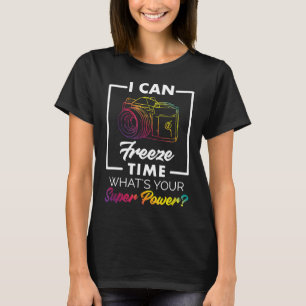 Camiseta Camisas fotográficas Graciosa Tiempo de congelació