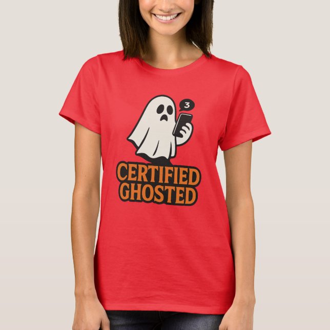 Camiseta Camisas Ghost certificadas - Halloween de divertid (Anverso)