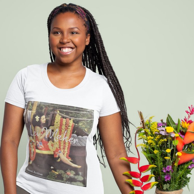 Camiseta Camisas gráficas de Lei Flower para mujeres (Lei Maker Shirt - Hawaii Archives)