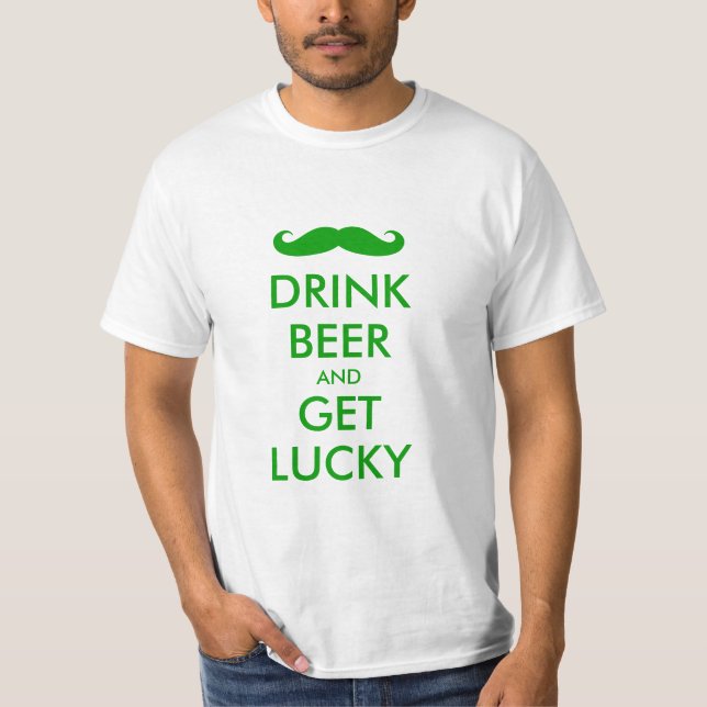 Camiseta Camisas Green Keep Calm para St Pattys Day (Anverso)