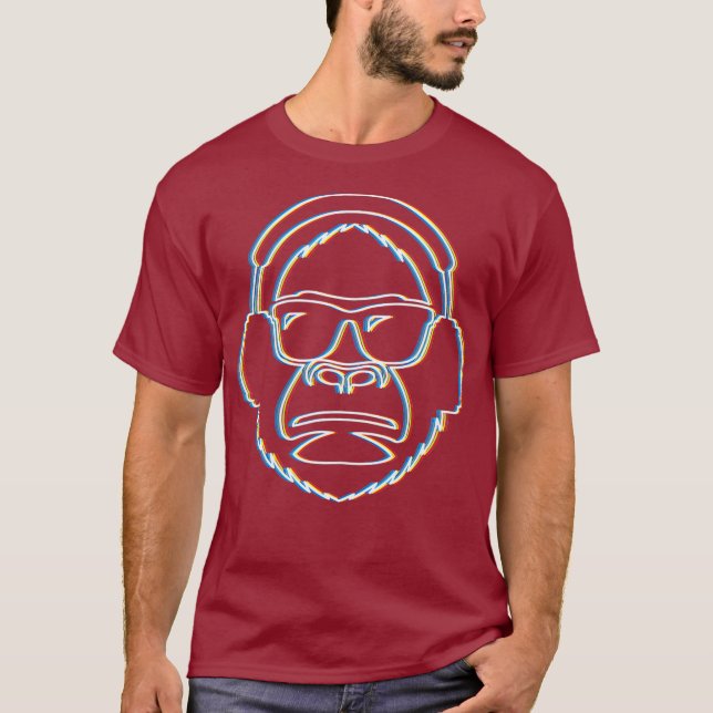 Camiseta Camisas Guay DJ Gear Monkey DJ para hombres y muje (Anverso)