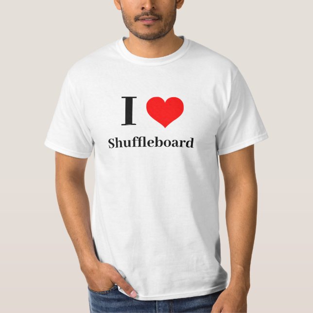 Camiseta Camisas - I Heart Shuffleboard (Anverso)