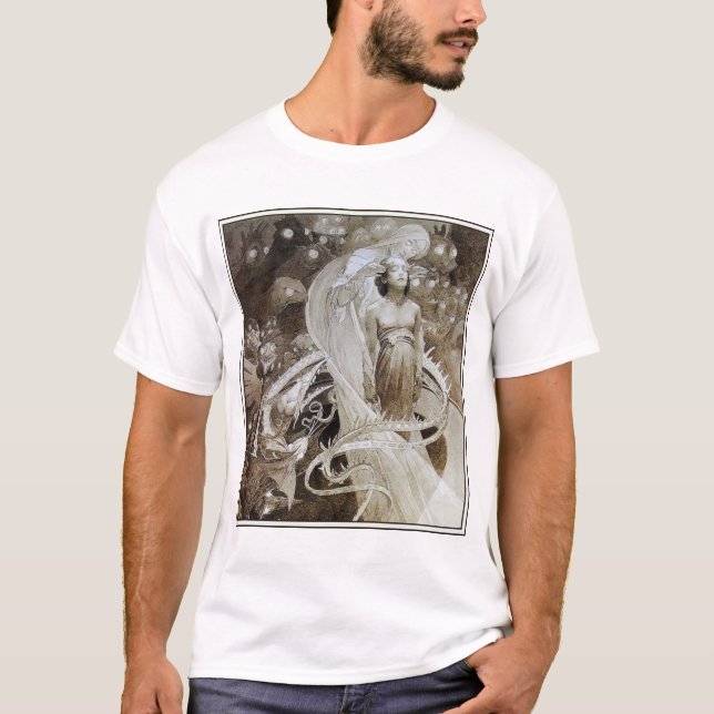 Camiseta Camisas: ilustracion Alphonse (Alfons) Mucha (Anverso)