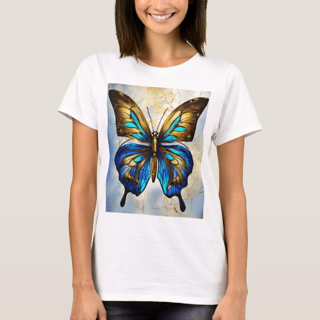 Camiseta Camisas Impresas De Mariposa Para Chicas (Anverso)