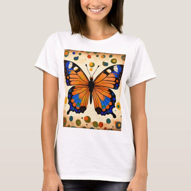 Camiseta Camisas Impresas De Mariposa Para Chicas (Anverso)