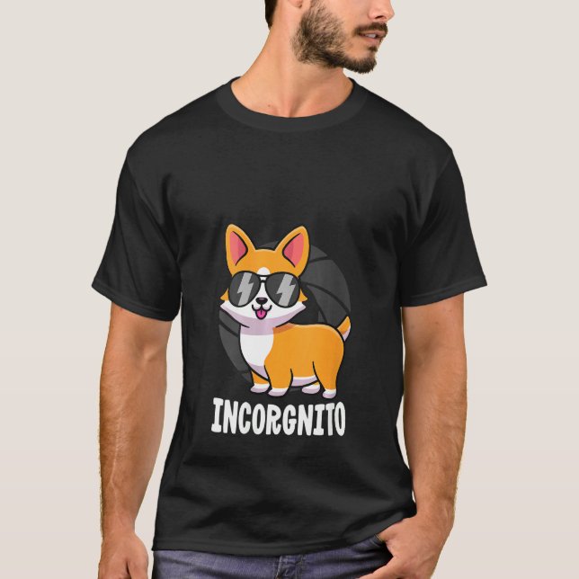 Camiseta Camisas Incorgnito Corgi Para Niños Hombres Gracio (Anverso)