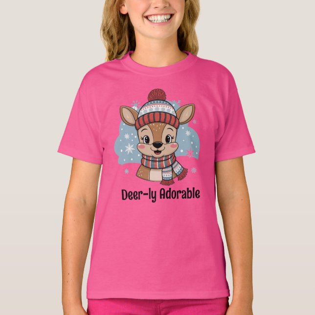 Camiseta Camisas infantiles adorables para Navidades (Anverso)