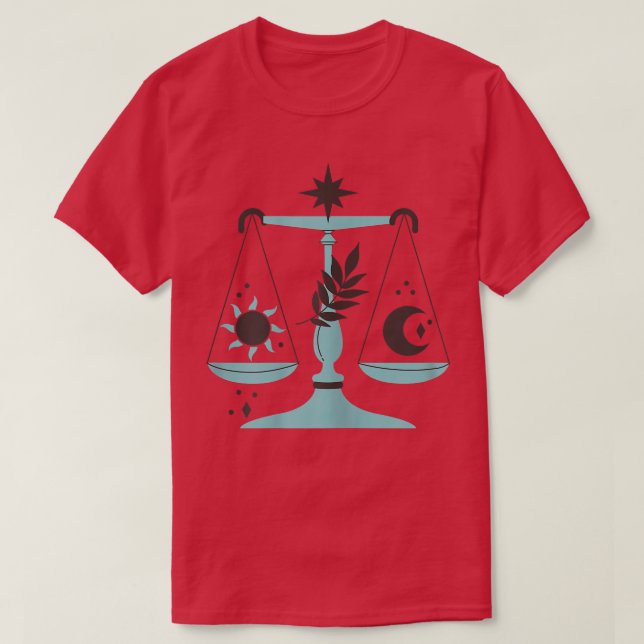 Camiseta Camisas Libra Zodiac Horóscopo Astrología para muj (Diseño del anverso)