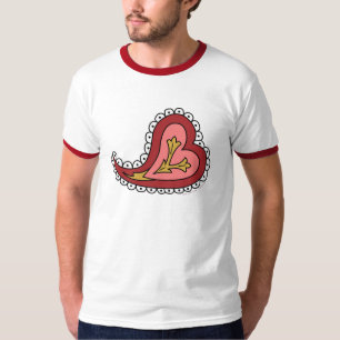 Camiseta Camisas ligeras de los hombres del corazón de Pais