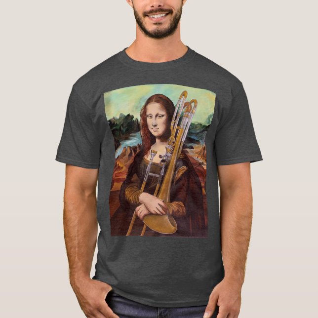 Camiseta Camisas Lisa de Trombona masculina (Anverso)