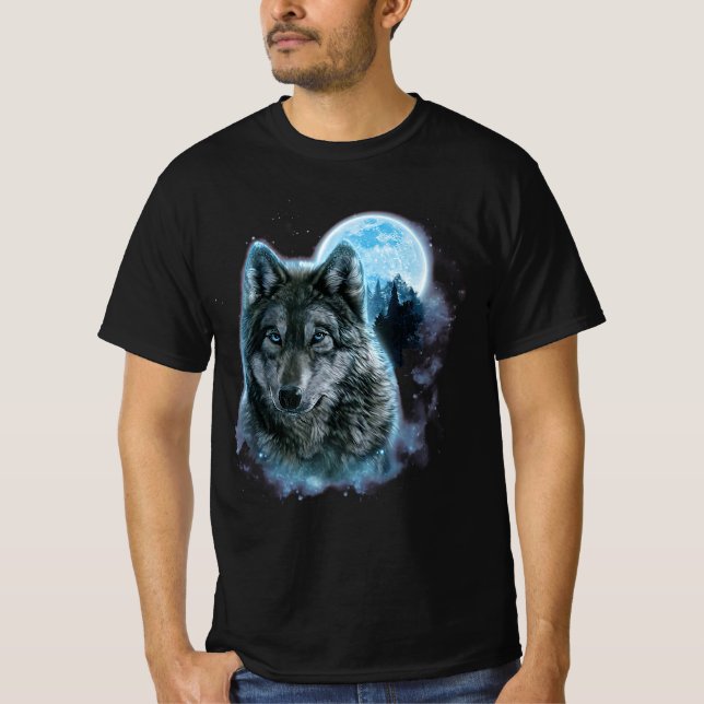 Camiseta Camisas lobo, terrenos de caza de lobos grises, Ic (Anverso)