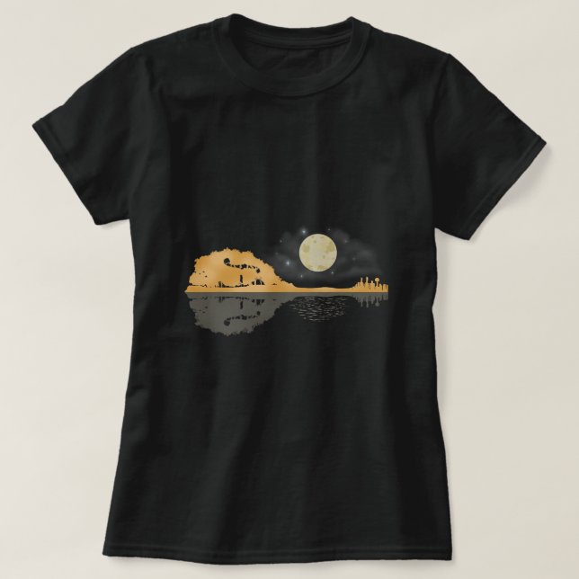 Camiseta Camisas Mandolin Hombres Country Music Tshirt Moon (Diseño del anverso)