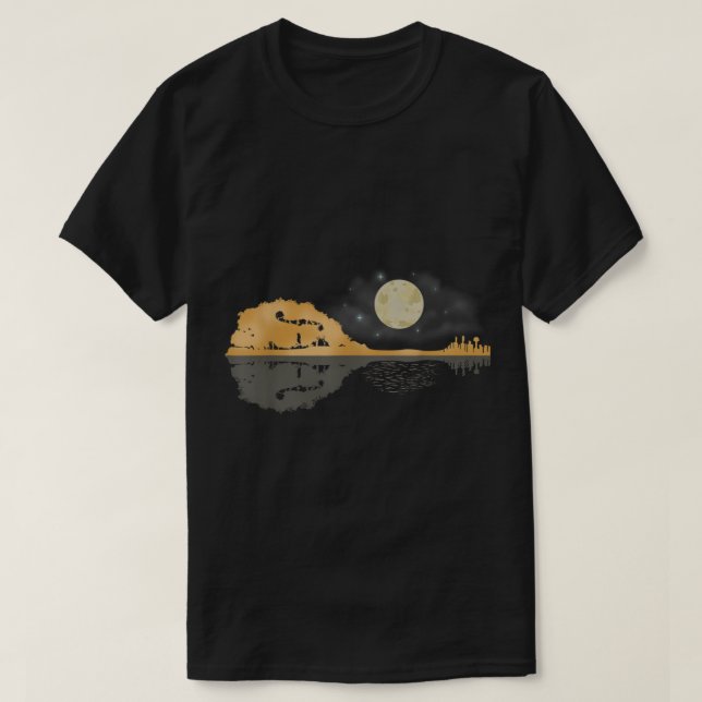 Camiseta Camisas Mandolin Hombres Country Music Tshirt Moon (Diseño del anverso)