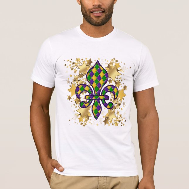 Camiseta Camisas Mardi Gras masculinas (Anverso)