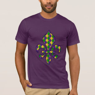 Camiseta Camisas Mardi Gras masculinas
