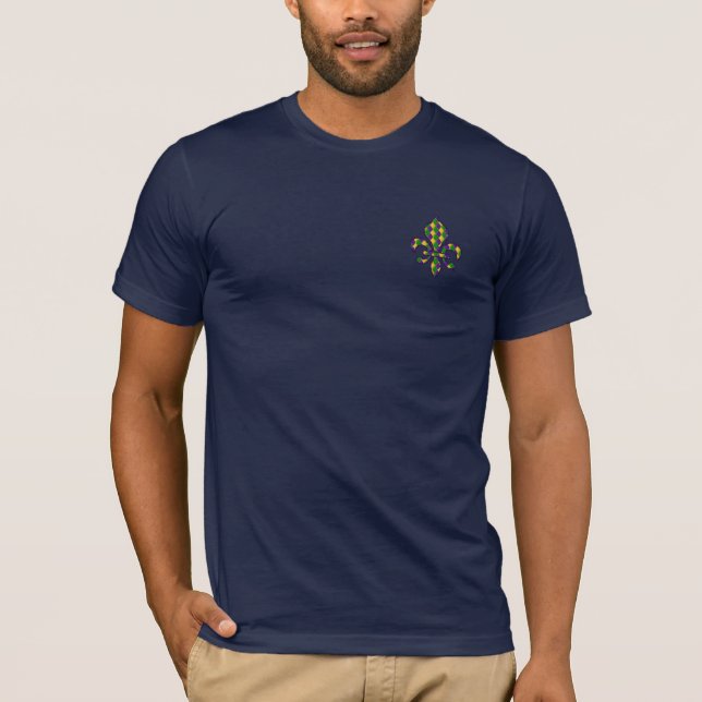 Camiseta Camisas Mardi Gras masculinas (Anverso)