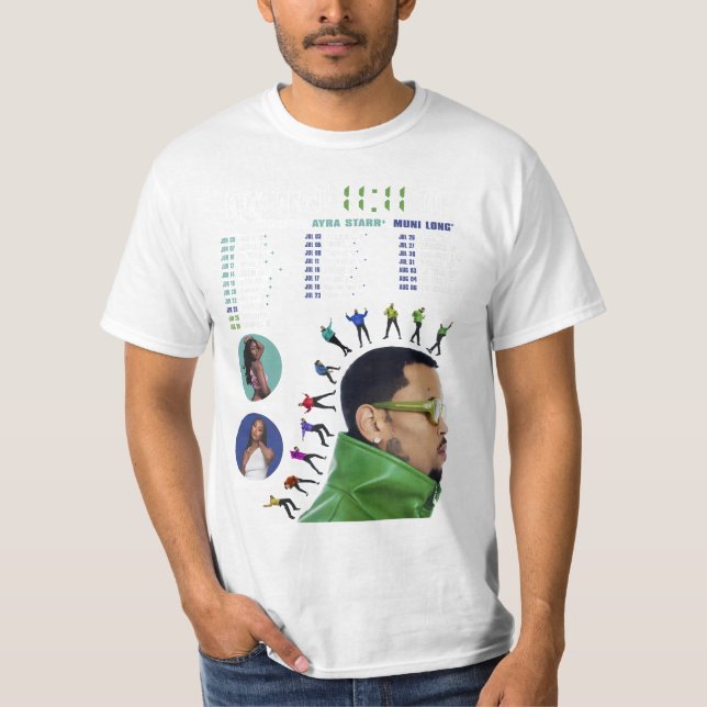 Camiseta Camisas marrones de 2024 de Chris 111 Tour 2024 (Anverso)