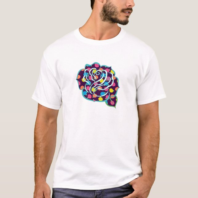 Camiseta Camisas masculinas de los Rosas del neón (Anverso)
