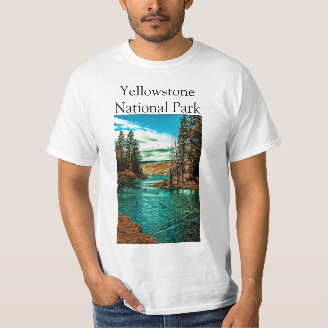 Camiseta Camisas masculinas del Parque Nacional Yellowstone (Anverso)