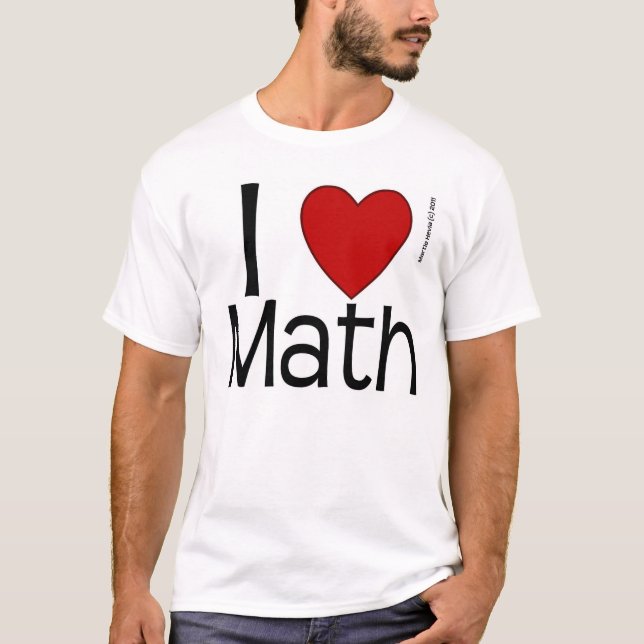 Camiseta Camisas matemáticas de corazón (Anverso)