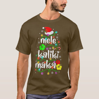 Camiseta Camisas Mele Kalikimaka Para Mujeres Hawai Hawaii 