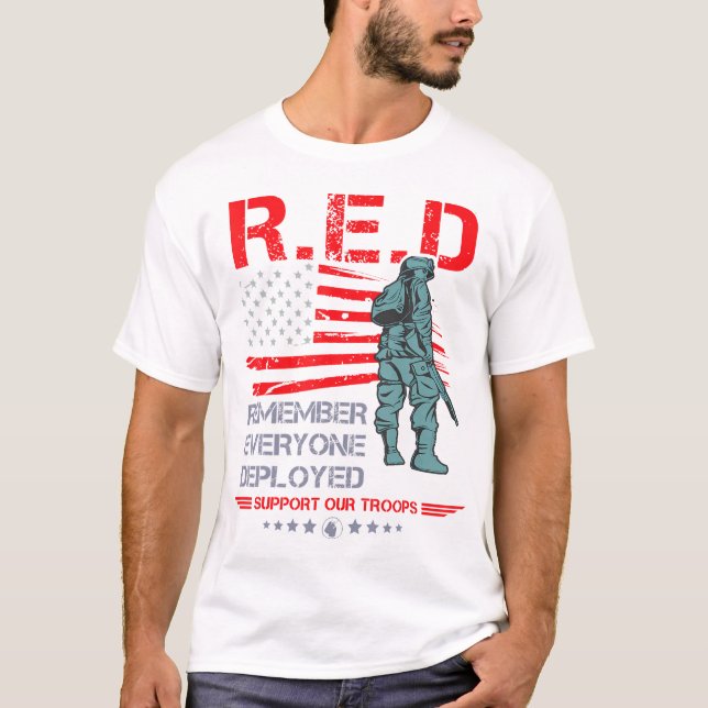 Camiseta Camisas militares de Viernes Rojo Recuerden Que To (Anverso)