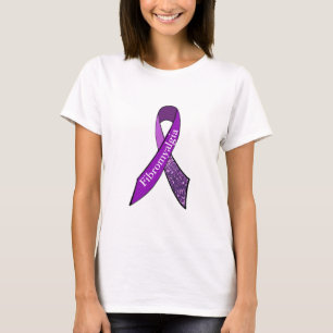 Camiseta Camisas mujeres de la Fibromialgia Púrpura