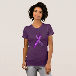 Camiseta Camisas mujeres de la Fibromialgia Púrpura